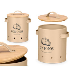 COPERCHIO BAMBU BEIGE PORTA CIPOLLE