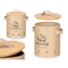 BEIGE BAMBOO LID ONION HOLDER