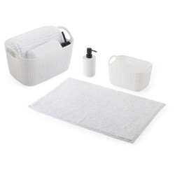 ENSEMBLE DE SALLE DE BAINS 3 PIÈCES BLANC 