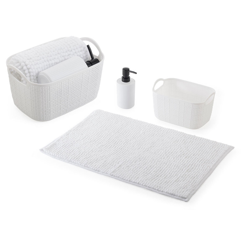 SET DA BAGNO 3 PEZZI BIANCO 