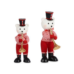 URSO NATALÍCIO COM TROMPETE 62CM
