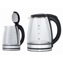 BOUILLOIRE EN ACIER BOROSILICATÉ LED 1,8 L