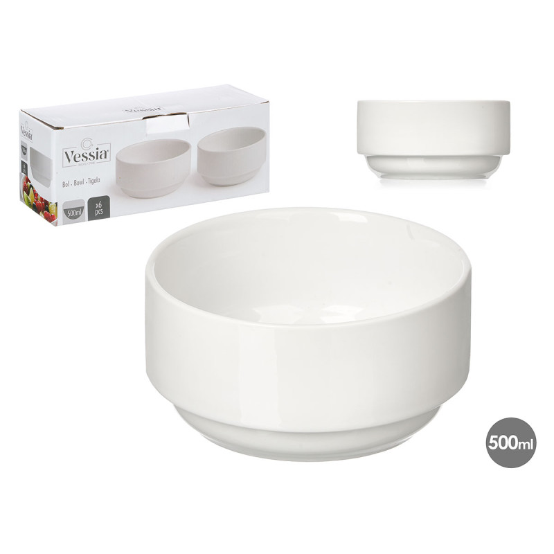 BOL ROND EN PORCELAINE 500ML