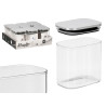 TARRO RECTANGULAR BOROSILICATO 800ML TAPA ACERO