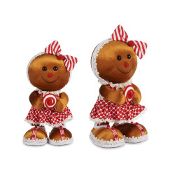 FIGURA BOLACHA GENGIBRE COM LAÇO 33CM
