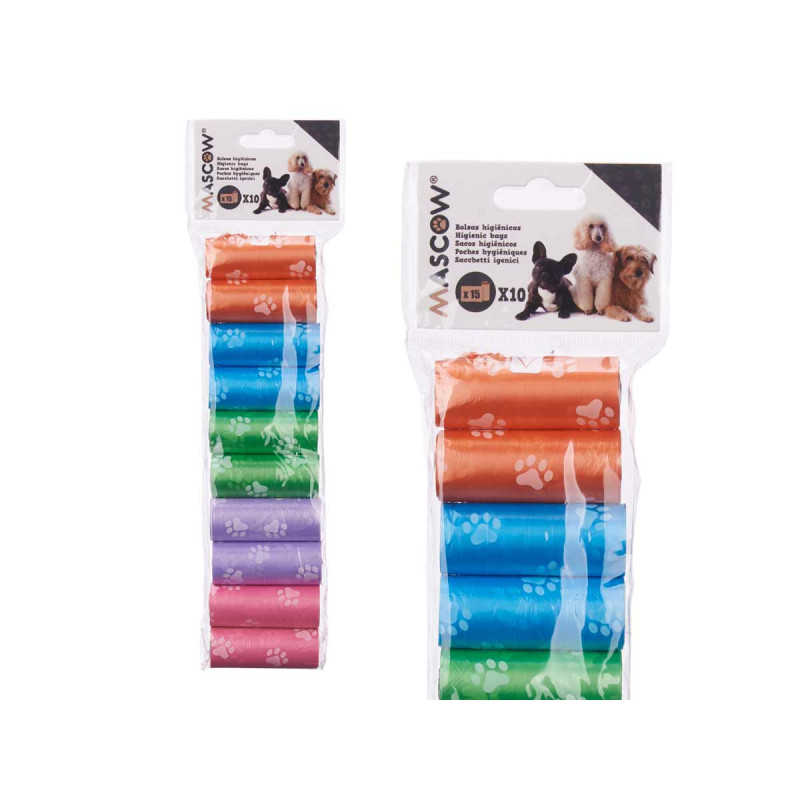 SET 10 ROTOLI SACCHETTI ANIMALI DOMESTICI 15 PZ