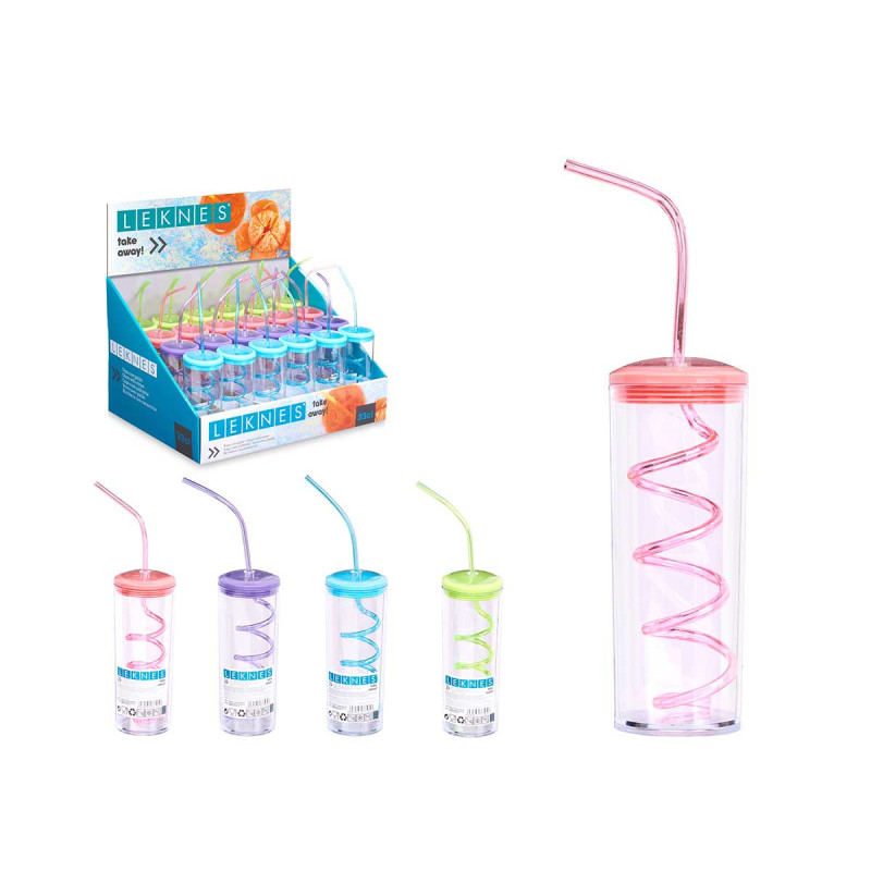 BICCHIERE CANNUCCIA SPIRALE ASS 4 COL