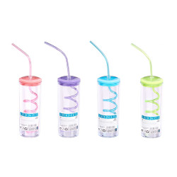 BICCHIERE CANNUCCIA SPIRALE ASS 4 COL