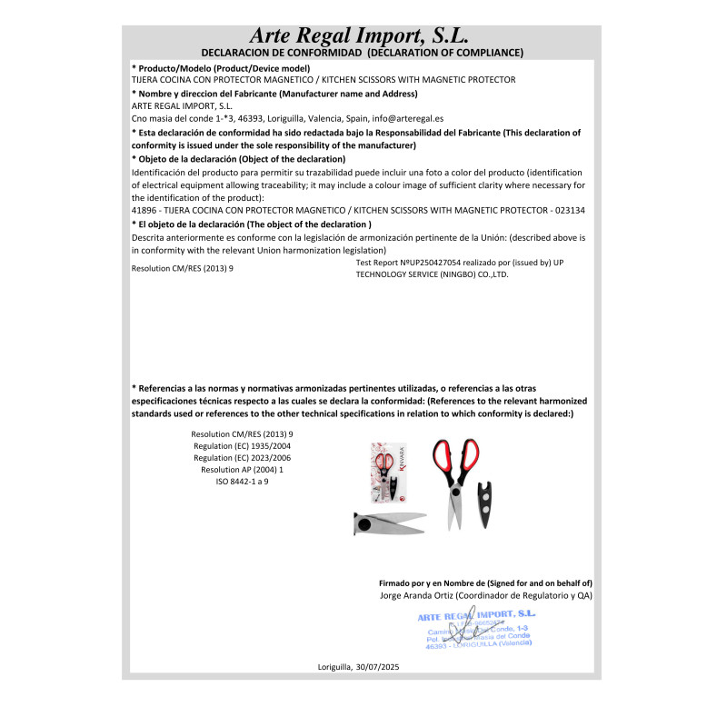 CISEAUX CUISINE AVEC PROTECTEUR MAGNETIQ