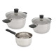 BATTERIA DA CUCINA 5 PEZZI IN ACCIAIO