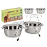 SET 2 MANGEOIRESS ACIER MASCOTE 400ML 