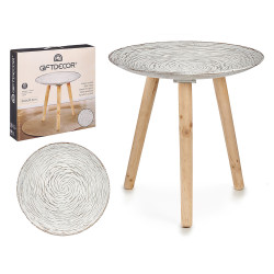 MESA MADERA DECORACION ESPIRAL 40CM