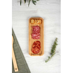 BANDEJA BAMBU RECTANGULAR APERITIVO 30X15 CM