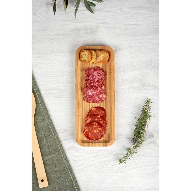 RECTANGULAR BAMBOO APPETIZER TRAY 30X15 CM