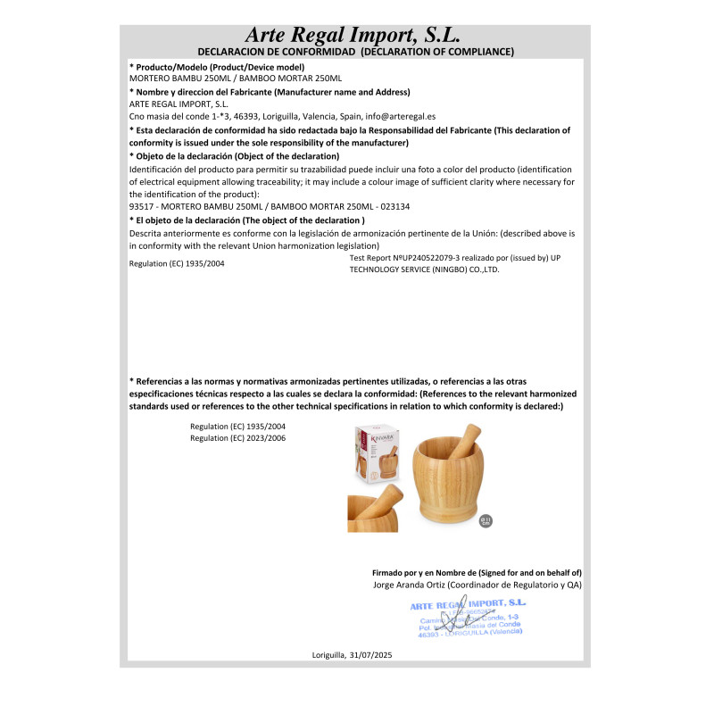 MORTERO BAMBU 250ML