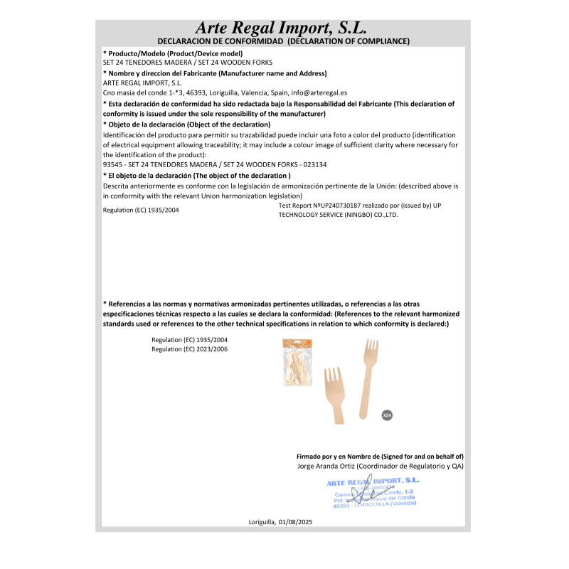 SET 24 FORCHETTE LEGNO