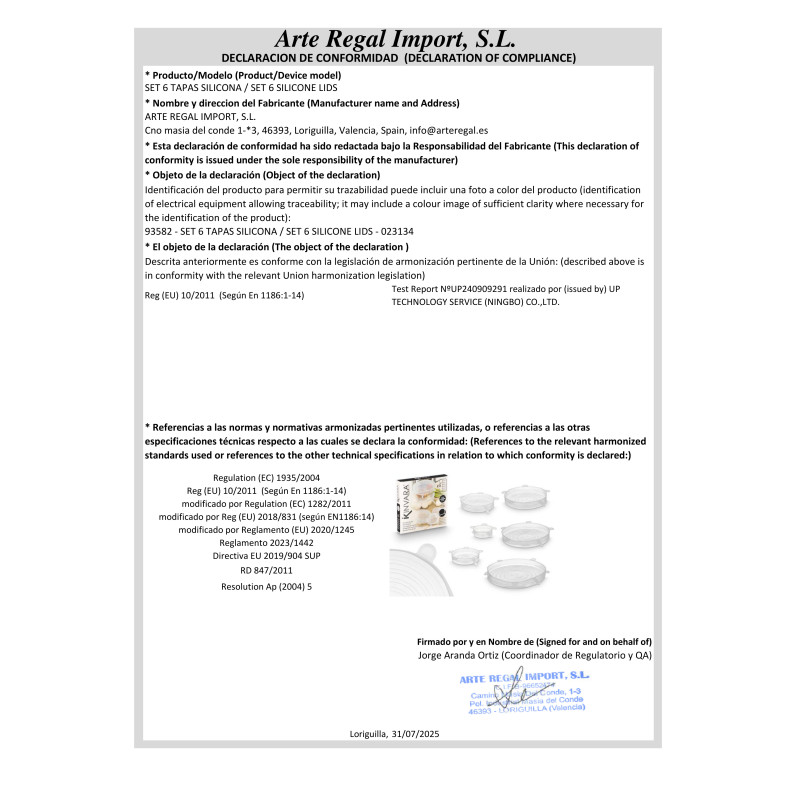 SET 6 TAPPI SILICONE