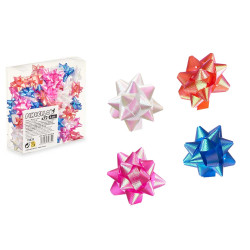 PVC 72 GLOSSY BOWS PASTEL COLOURS 4CM