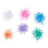 PVC 72 FABRIC BOWS 6 PASTEL COLOURS 5,8CM