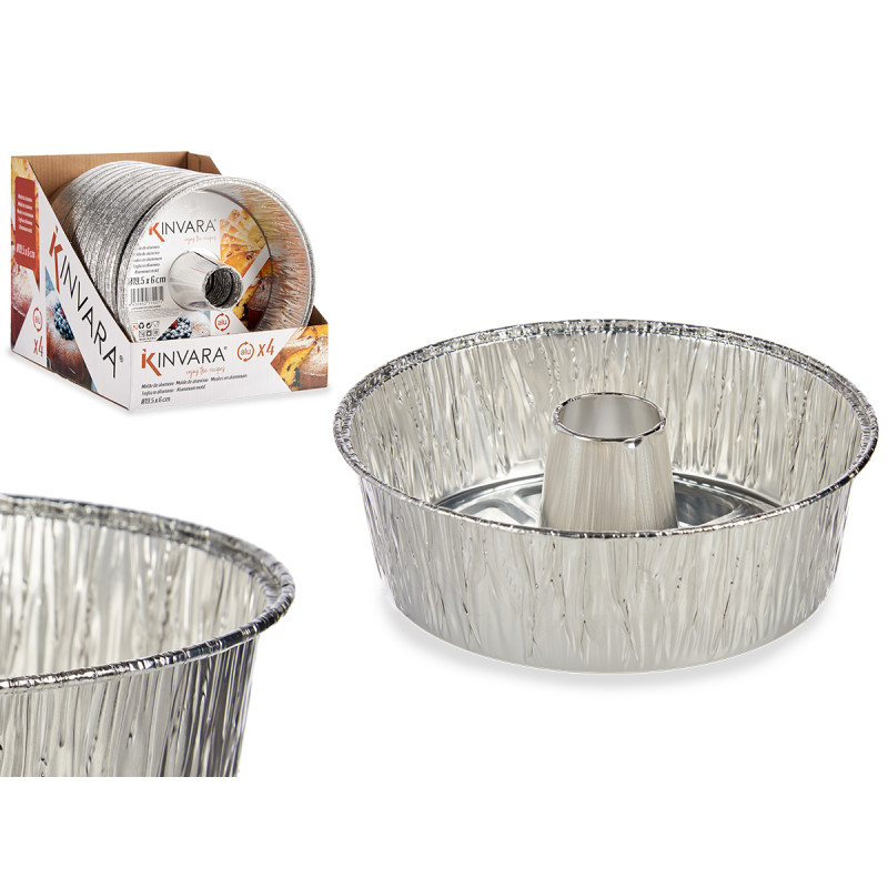 SET 4 MOLDES DE ALUMINIO FLAN PEQUEÑA
