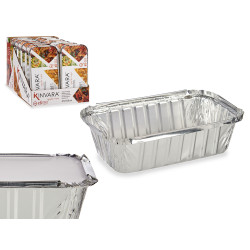 SET OF 6 MEDIUM DEEP ALUM TRAYS W/COVER