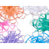 PVC 72 FABRIC BOWS 6 PASTEL COLOURS 5,8CM