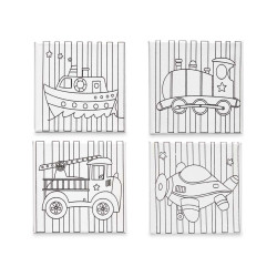 QUADRO PARA MANUALIDADES 15X15CM VEICULOS SORT 4