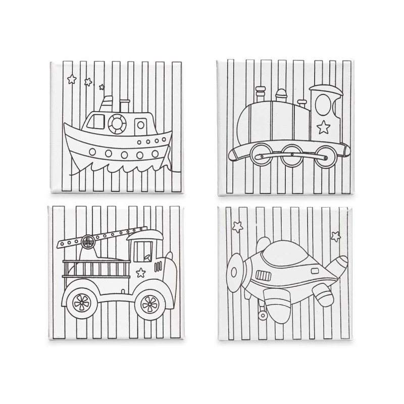 QUADRO PARA MANUALIDADES 15X15CM VEICULOS SORT 4