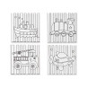 QUADRO PARA MANUALIDADES 15X15CM VEICULOS SORT 4