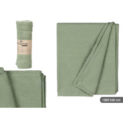 MULTIUSOS RAYAS RELIEVE MENTA 130X160CM