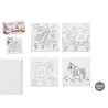 CRAFT CANVAS 15X15CM ANIMALS ASSORT 4