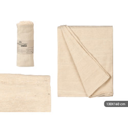 MULTIUSOS RAYAS RELIEVE BEIGE 130X160CM