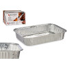 SET 4 BANDEJAS ALUMINIO RECTANGULAR MED