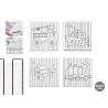 QUADRO PARA MANUALIDADES 25X25CM VEICULOS SORT 4