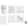 CRAFT CANVAS 25X25CM ANIMALS ASSORT 4