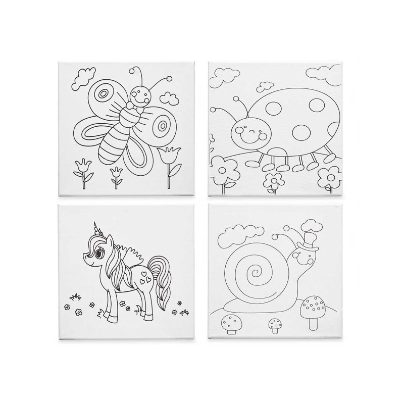 QUADRO PARA MANUALIDADES 25X25CM ANIMAIS SORT 4