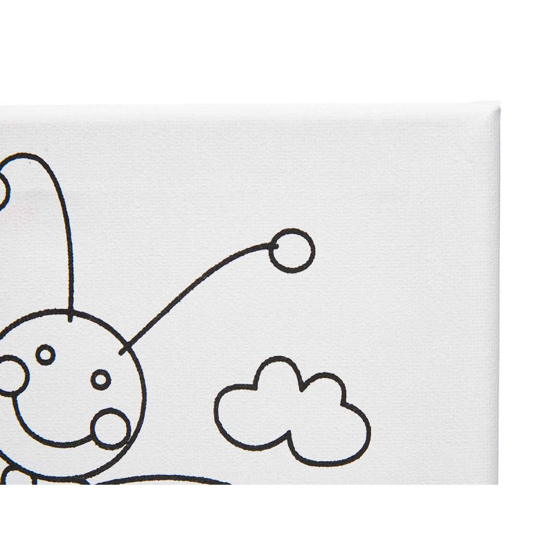 TOILE ACTIVITÉ MANUELLE 25X25CM ANIMAUX ASSORT 4