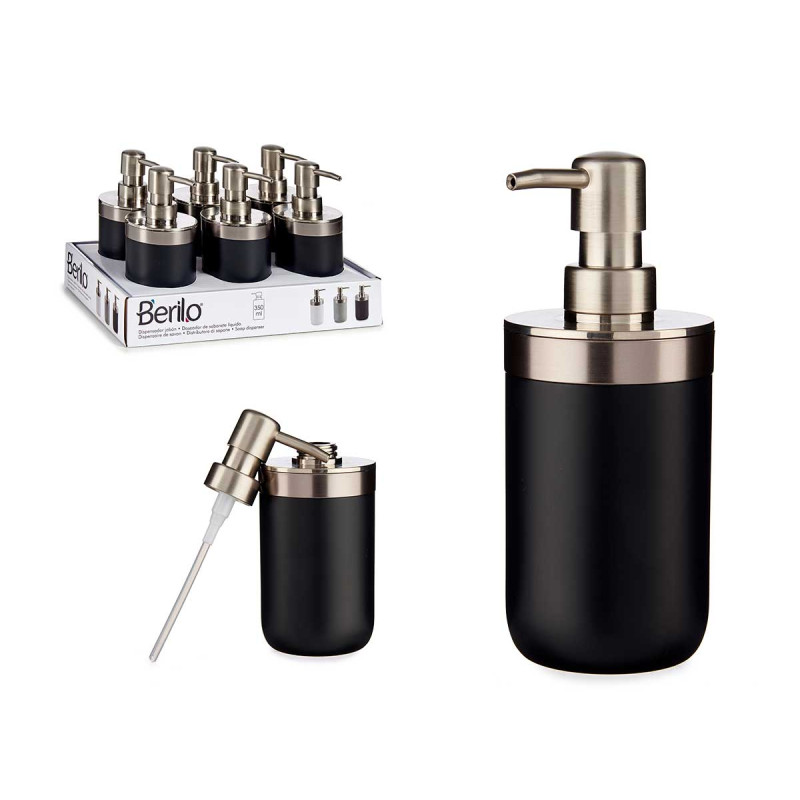 DISPENSER ARGENTATO NERO 350ML
