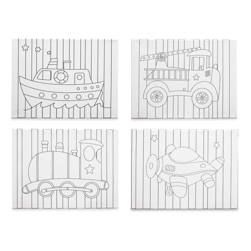 CRAFT CANVAS 30X40CM VEHICLES ASSORT 4