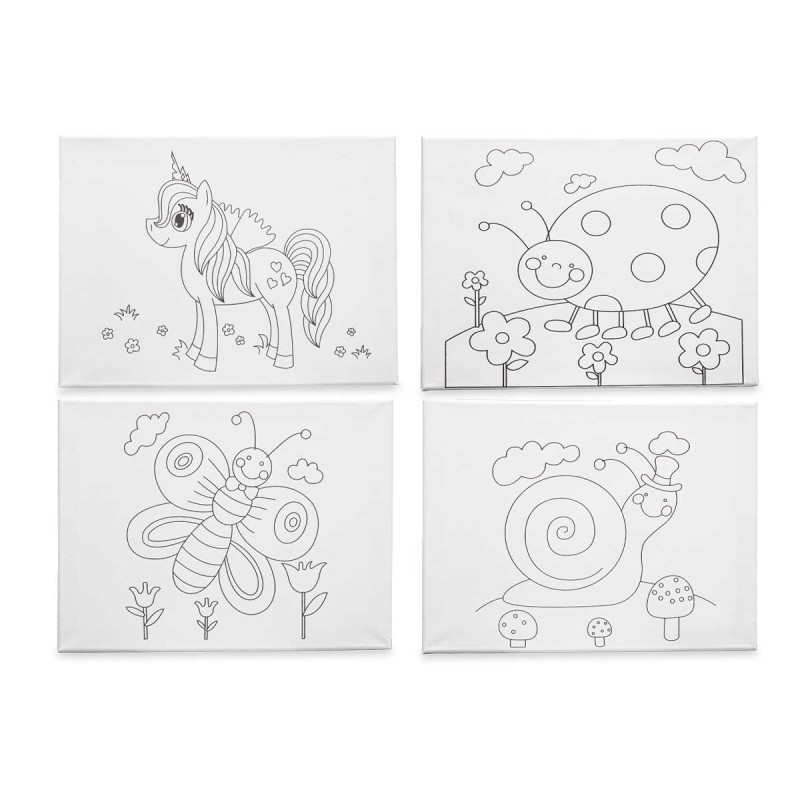 CRAFT CANVAS 30X40CM ANIMALS ASSORT 4