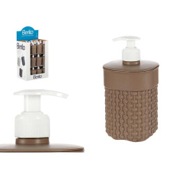 DOSIFICADOR PLASTICO BAÑO 580ML MARRON