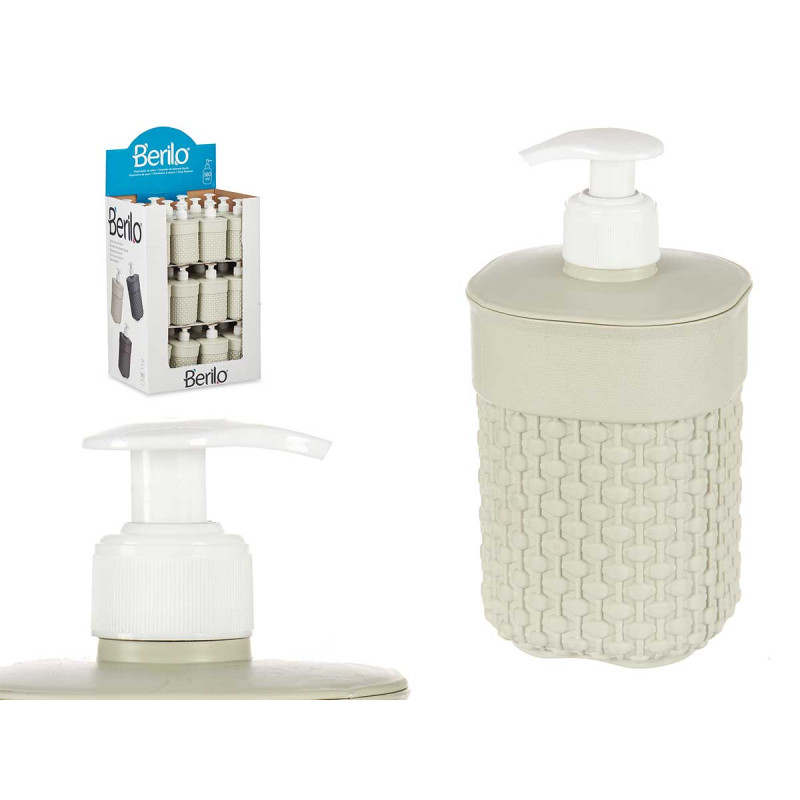 DOSIFICADOR PLASTICO BAÑO 580ML BEIGE