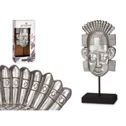 CABEZA INDIO CON BASE PLATA