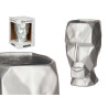 VASE 3D FACE SILVER