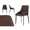 SILLON MARRON CLASICO LISO CON BORDE TRENZADO