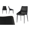 FAUTEUIL NOIR CLASSIQUE LISSE AVEC BORD TRESSÉ