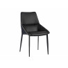 SILLON NEGRO CLASICO LISO CON BORDE TRENZADO