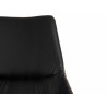 SILLON NEGRO CLASICO LISO CON BORDE TRENZADO