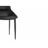 SILLON NEGRO CLASICO LISO CON BORDE TRENZADO