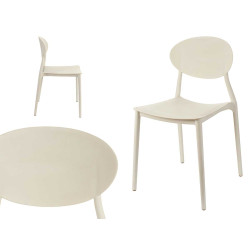 SILLA PLASTICO FORMA BLANCA